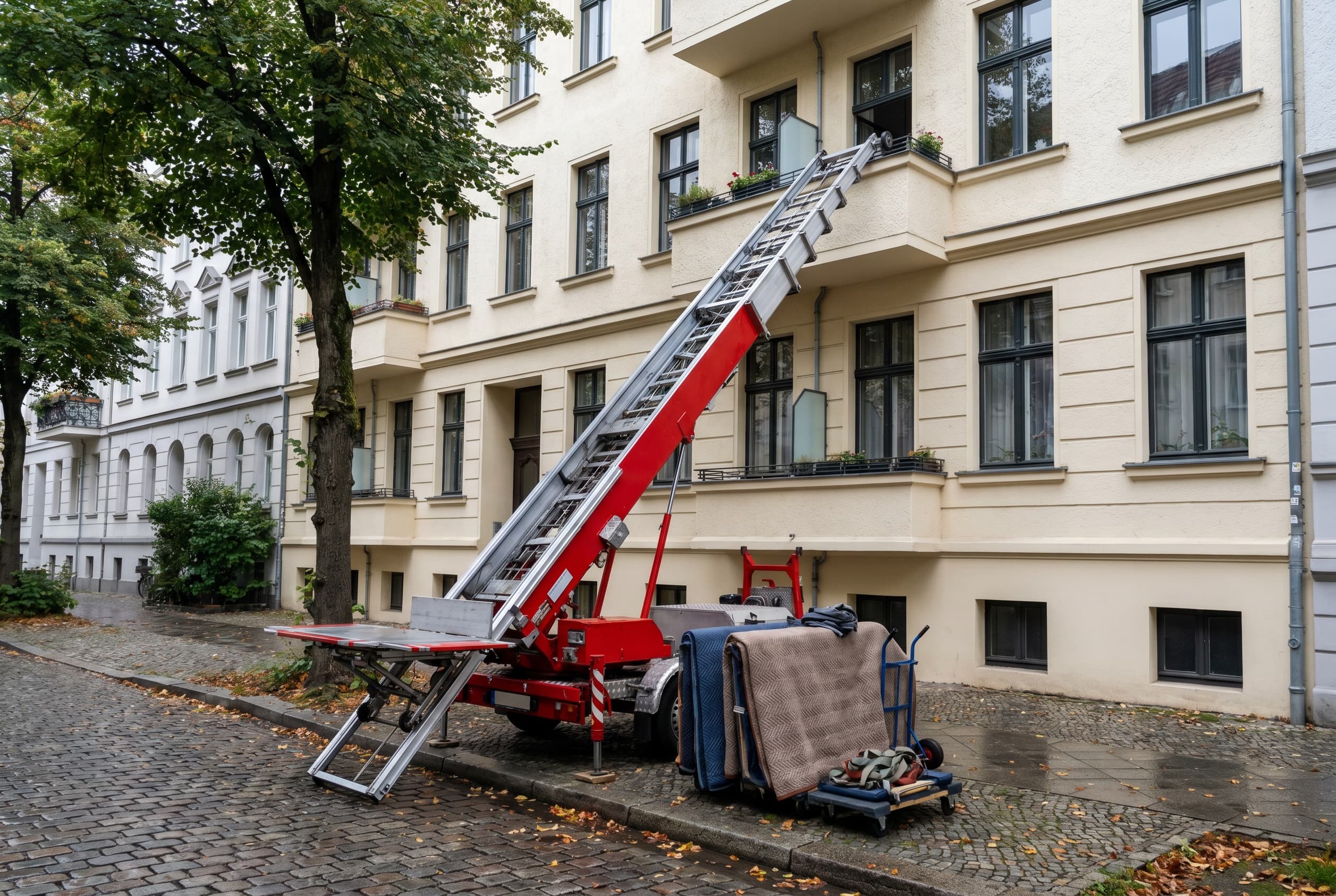 Foto: Möbelaufzug an Fassade